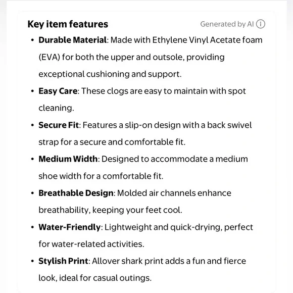 Rugged Shark Men's Clogs Shark Week Collaboration Size 10 EVA Foam Comfort Beach - Picture 9 of 9